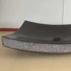 Lavabo de baño negro en piedra natural Love, unique piece viadurini