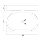 Lavabo sobre encimera ovalado en acero inoxidable en diferentes acabados - Anemone viadurini