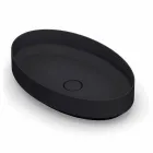 Lavabo sobre encimera óvalo de cerámica hecho en Italia, Yoel viadurini