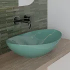 Lavabo sobre encimera ovalado de cerámica L 60 cm Made in Italy - Jumper viadurini