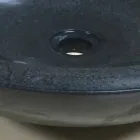 Lavabo sobre encimera de diseño en piedra natural Ziva negra viadurini