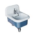 Lavabo rectangular suspendido de cerámica para baño - Elodie