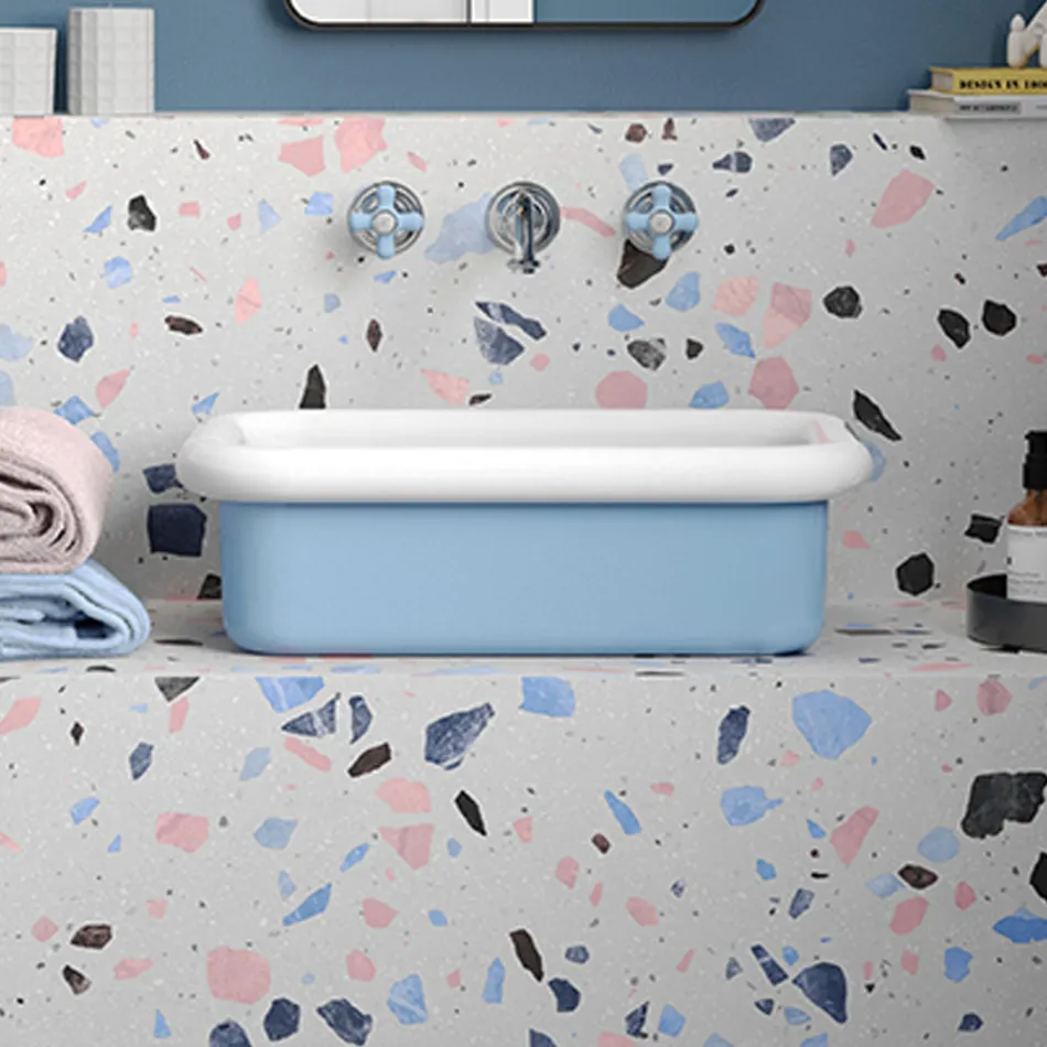 Lavabo sobre encimera rectangular de cerámica - Holly viadurini