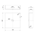 Lavabo sobre encimera cuadrado en acero inoxidable en diferentes acabados - Calendula viadurini