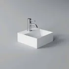 Lavabo cuadrado o rectangular de cerámica de diseño moderno Hecho en Italia - Act viadurini