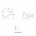 Lavabo cuadrado o rectangular de cerámica de diseño moderno Hecho en Italia - Act viadurini