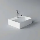 Lavabo cuadrado o rectangular de cerámica de diseño moderno Hecho en Italia - Act viadurini