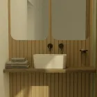 Lavabo de Cerámica Disponible en Diferentes Colores Made in Italy - Basket viadurini