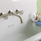 Lavabo rectangular de cerámica de pared de estilo moderno Henry viadurini