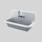 Lavabo rectangular de cerámica de pared de estilo moderno Henry viadurini