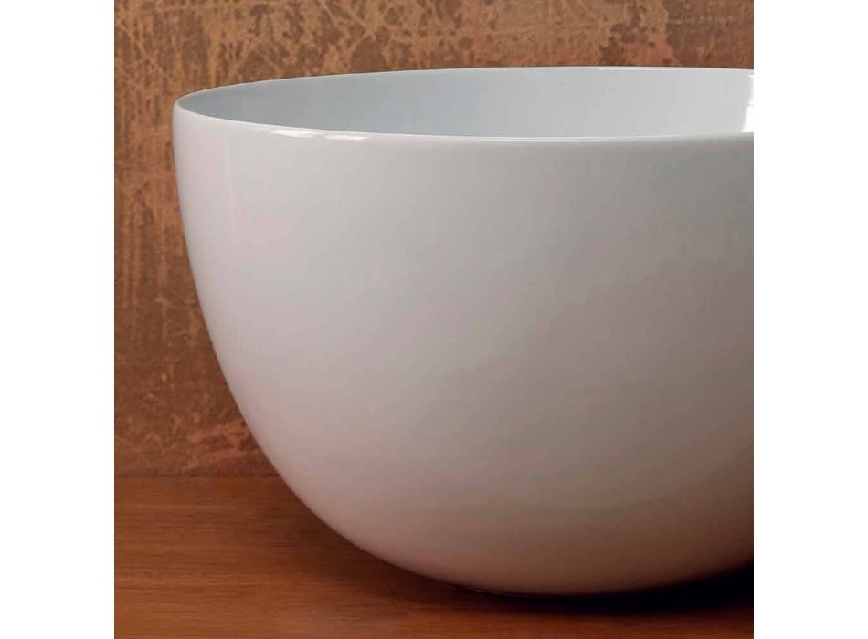 Lavabo redondo en cerámica Star Round50 blanca o de color viadurini