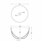 Lavabo redondo en cerámica Star Round50 blanca o de color viadurini