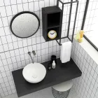 Lavabo sobre encimera redondo de cerámica coloreada L 40 cm - Chicco viadurini