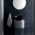 Lavabo sobre encimera redondo de cerámica coloreada L 40 cm - Chicco viadurini