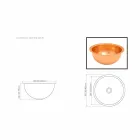 diseño de disipación de cobre redondo, hecho a mano, Plant viadurini