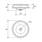 Lavabo semiencastrado de diseño en arcilla refractaria pintada a mano y producida en Italia, Manilo viadurini