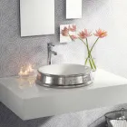 Lavabo semiencastrado en diferentes acabados en Fire Clay Made in Italy - Erasmo viadurini