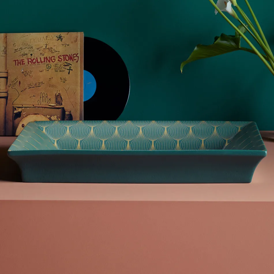 Lavabo semiencastrado en Fire Clay de Diferentes Acabados Made in Italy - Ultima viadurini