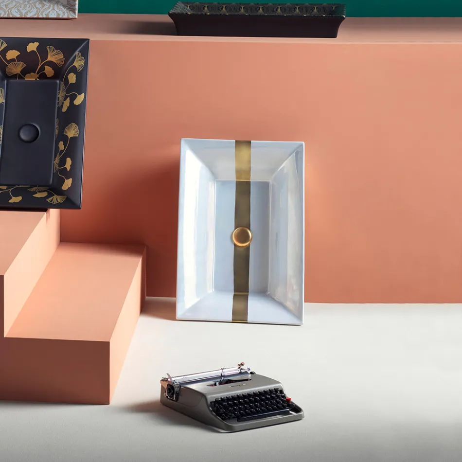 Lavabo semiencastrado en Fire Clay de Diferentes Acabados Made in Italy - Ultima viadurini