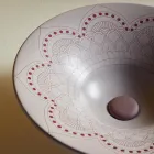 Lavabo semiencastrado en porcelana francesa de primera calidad - Pausa viadurini