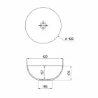 Lavabo sobre encimera de cerámica esférica Ø40cm Hecho en Italia Leivi viadurini