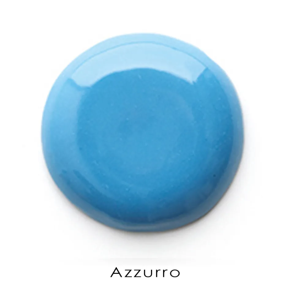 Lavabo suspendido angular de cerámica blanca y coloreada 42 cm - Angelino viadurini