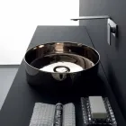 Lavabo sobre encimera redondo de cerámica Icon Alice Ceramica viadurini