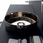 Lavabo sobre encimera redondo de cerámica Icon Alice Ceramica viadurini