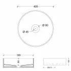 Sun Circle redondo lavabo de cerámica con un diámetro de 40 cm viadurini