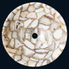 Encimera redonda apoyo piedra de ágata Mila, de una sola pieza viadurini