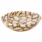 Encimera redonda apoyo piedra de ágata Mila, de una sola pieza viadurini