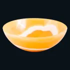 Lavabo redondo de color naranja ónix Aris viadurini