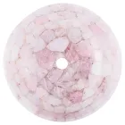 Lavabo sobrencimera redondo cuarzo rosa Paloma, pieza única viadurini