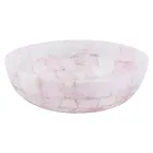 Lavabo sobrencimera redondo cuarzo rosa Paloma, pieza única viadurini