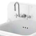 Lavabo vintage suspendido doble de cerámica gris - Jack viadurini