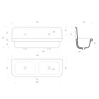 lavabo tanque de doble pared de diseño moderno de cerámica Jack viadurini