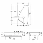 Lavabo sobre encimera / diseño de cerámica made in Italy Sheyla viadurini