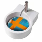 Lavabo sobre encimera de diseño / suspensión hecho en Italia Tor viadurini