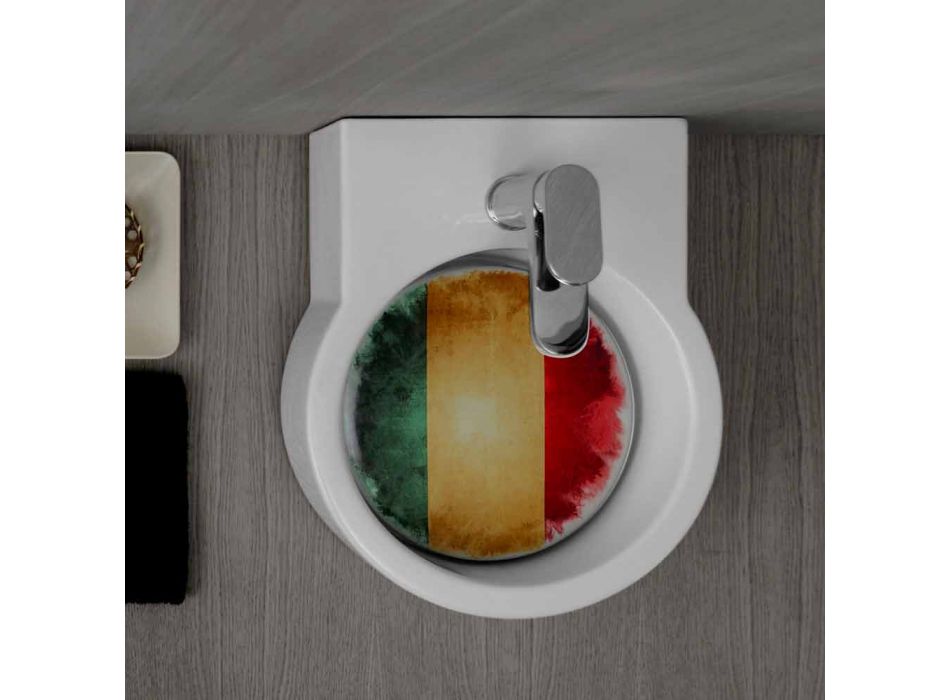 Lavabo sobre encimera de diseño / suspensión hecho en Italia Tor viadurini