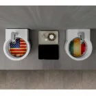Lavabo sobre encimera de diseño / suspensión hecho en Italia Tor viadurini