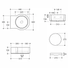 Lavabo sobre encimera de diseño / suspensión hecho en Italia Tor viadurini