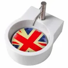 Lavabo sobre encimera de diseño / suspensión hecho en Italia Tor viadurini