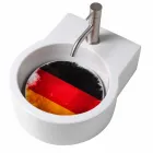 Lavabo sobre encimera de diseño / suspensión hecho en Italia Tor viadurini