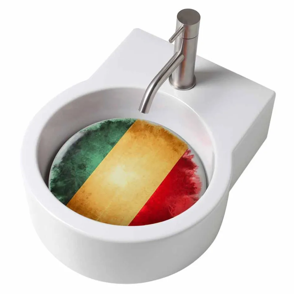 Lavabo sobre encimera de diseño / suspensión hecho en Italia Tor viadurini