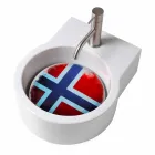 Lavabo sobre encimera de diseño / suspensión hecho en Italia Tor viadurini