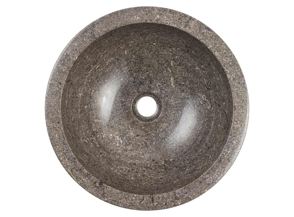 Fregadero sobre encimera circular en mármol hecho a mano, Bucine viadurini