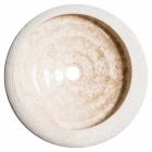 Lavabo circular de mármol blanco, Bucciano viadurini
