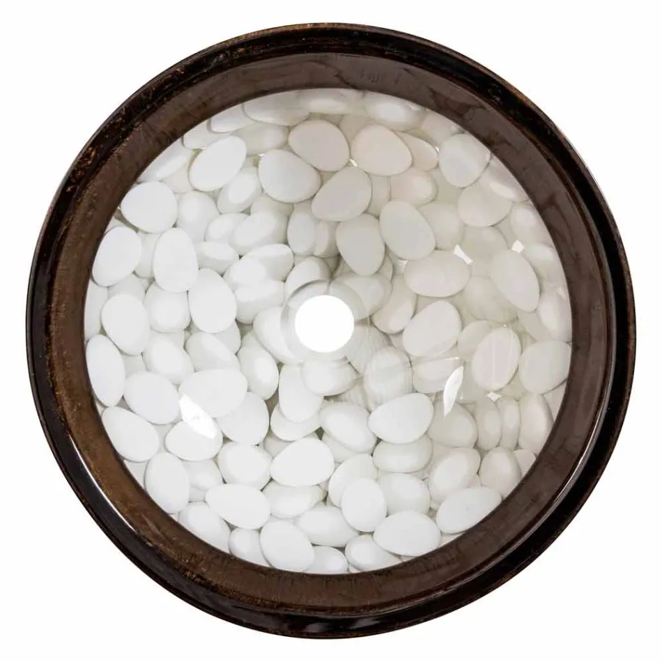 Lavamanos circular de resina, Buguggiate viadurini