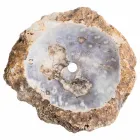 Lavabo sobre encimera hecho a mano en piedra de ágata, Posina viadurini