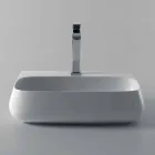 Fregadero de cerámica autoportante o de pared L 55cm hecho en Italia, Gais viadurini